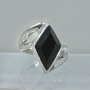 Silver Ring with Black onyx